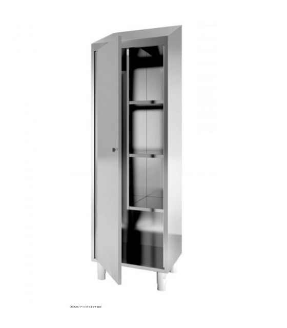 ARMOIRE POUR MATERIEL ENTRETIEN EN INOX 60CM PORTE BATTANTE FOREVER dans ARMOIRES