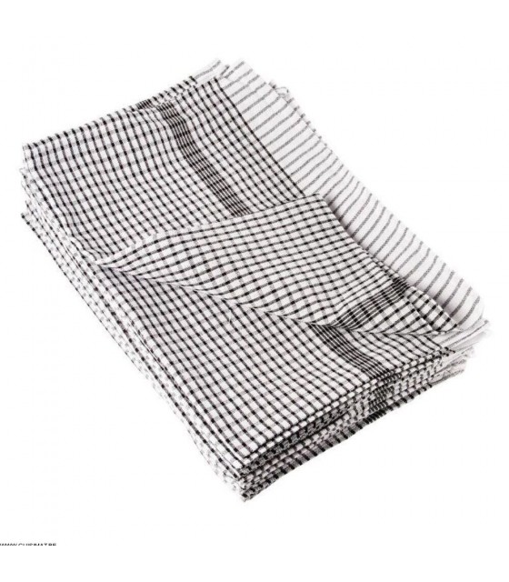 ESSUIE DE CUISINE 75*50CM NOIR 10 PIECES CUISIMAT dans ESSUIES