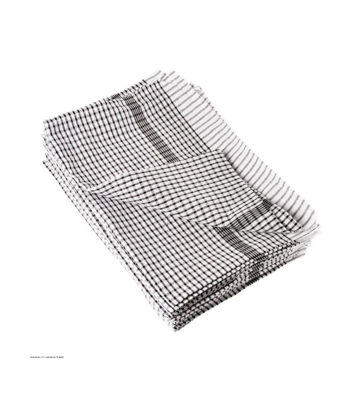 ESSUIE DE CUISINE 75*50CM NOIR 10 PIECES CUISIMAT dans ESSUIES