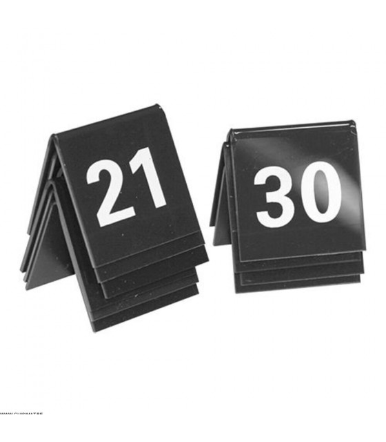 NUMERO DE TABLE DE 21 - 30 NOIR dans SUPPORTS DE PRESENTATION