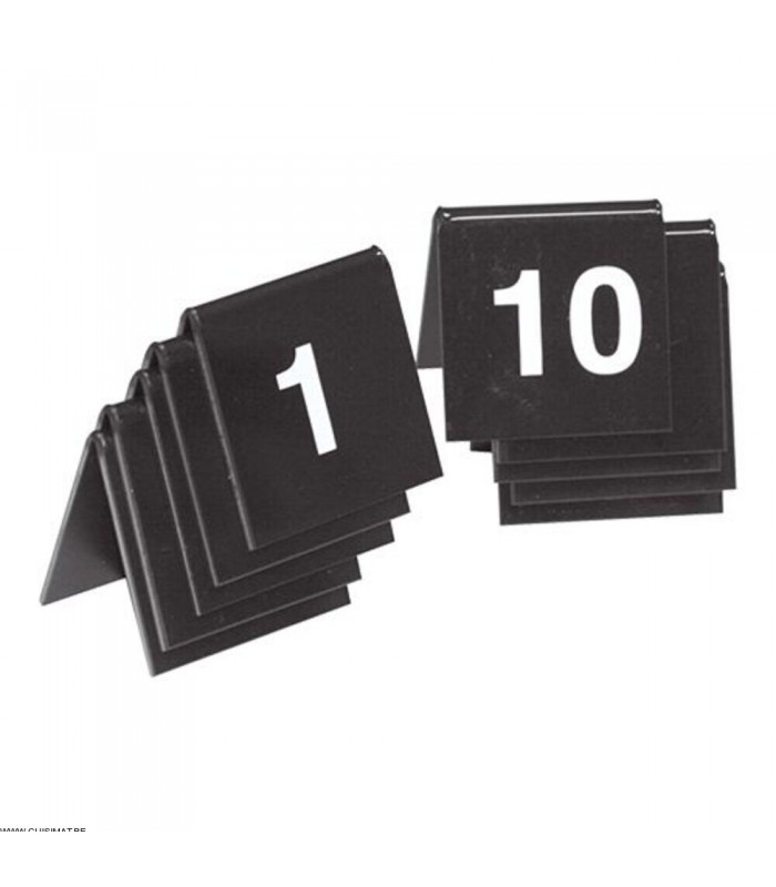 NUMERO DE TABLE DE 1 - 10 NOIR dans SUPPORTS DE PRESENTATION