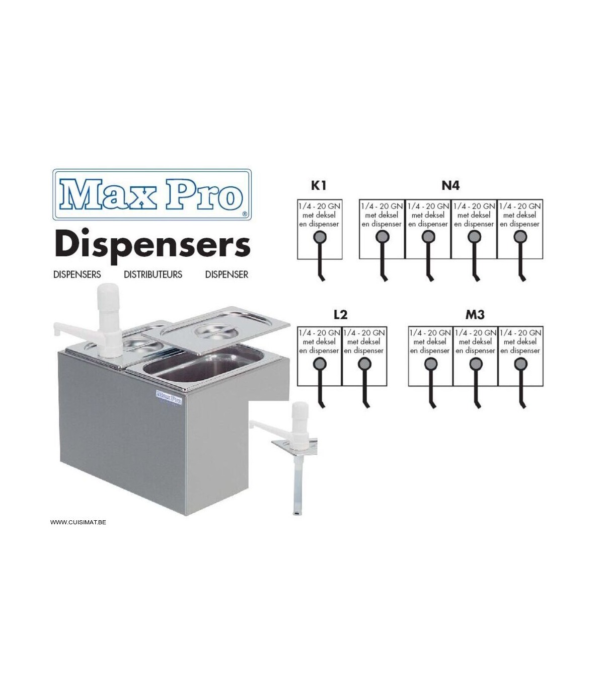 DISPENCER A SAUCES TYPE L2 MAXPRO dans DISTRIBUTEURS SAUCES