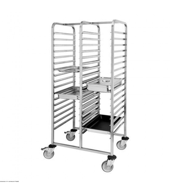 CHARIOT INOX  17 ETAGES 2 X GN1/1 dans CHARIOT DE DEBARRASSAGE
