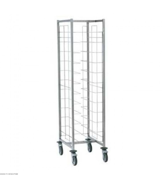 CHARIOT CAFETERIA 2X12 NIVEAUX ROUES POLYAMIDES CUISIMAT dans CHARIOT DE DEBARRASSAGE