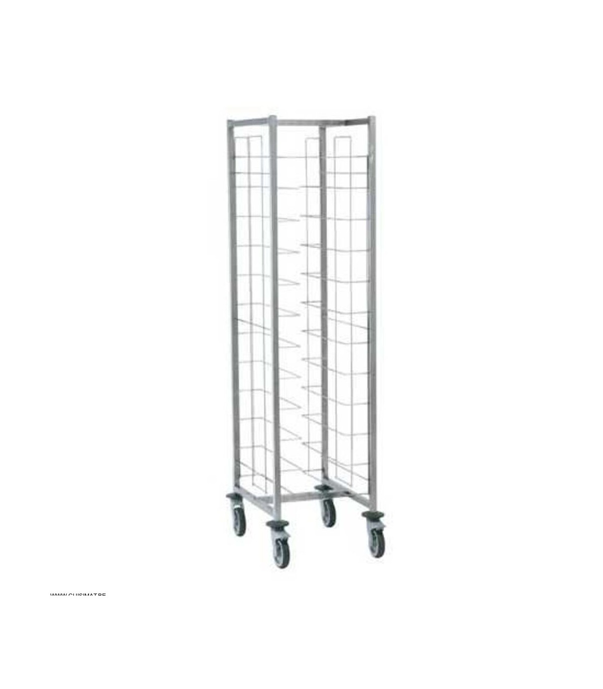 CHARIOT CAFETERIA 2X12 NIVEAUX ROUES POLYAMIDES CUISIMAT dans CHARIOT DE DEBARRASSAGE