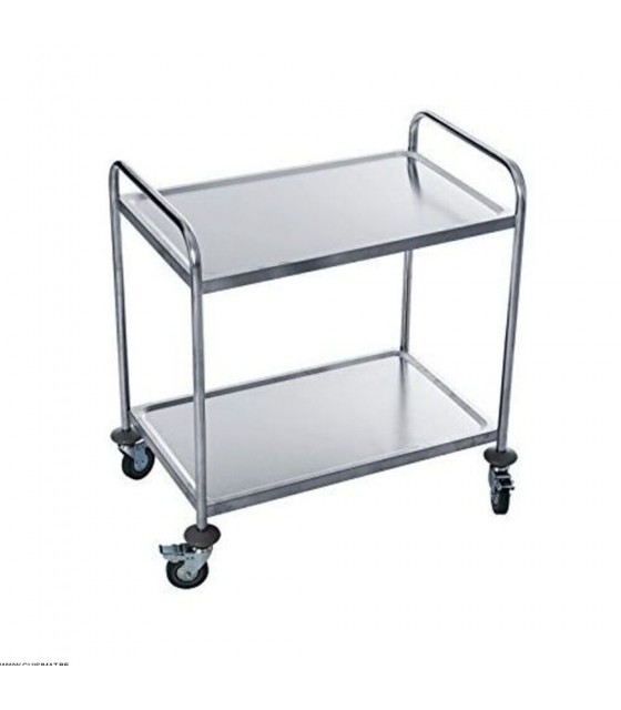 CHARIOT DE SERVICE INOX PLAT1000X600 MM 2 PLATEAUX TOURNUS dans CHARIOT DE DEBARRASSAGE