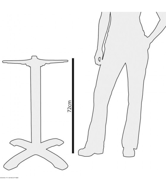 PIED DE TABLE BASSE EN FONTE CARRE EFFET ESCALIER dans TABLE EN KIT