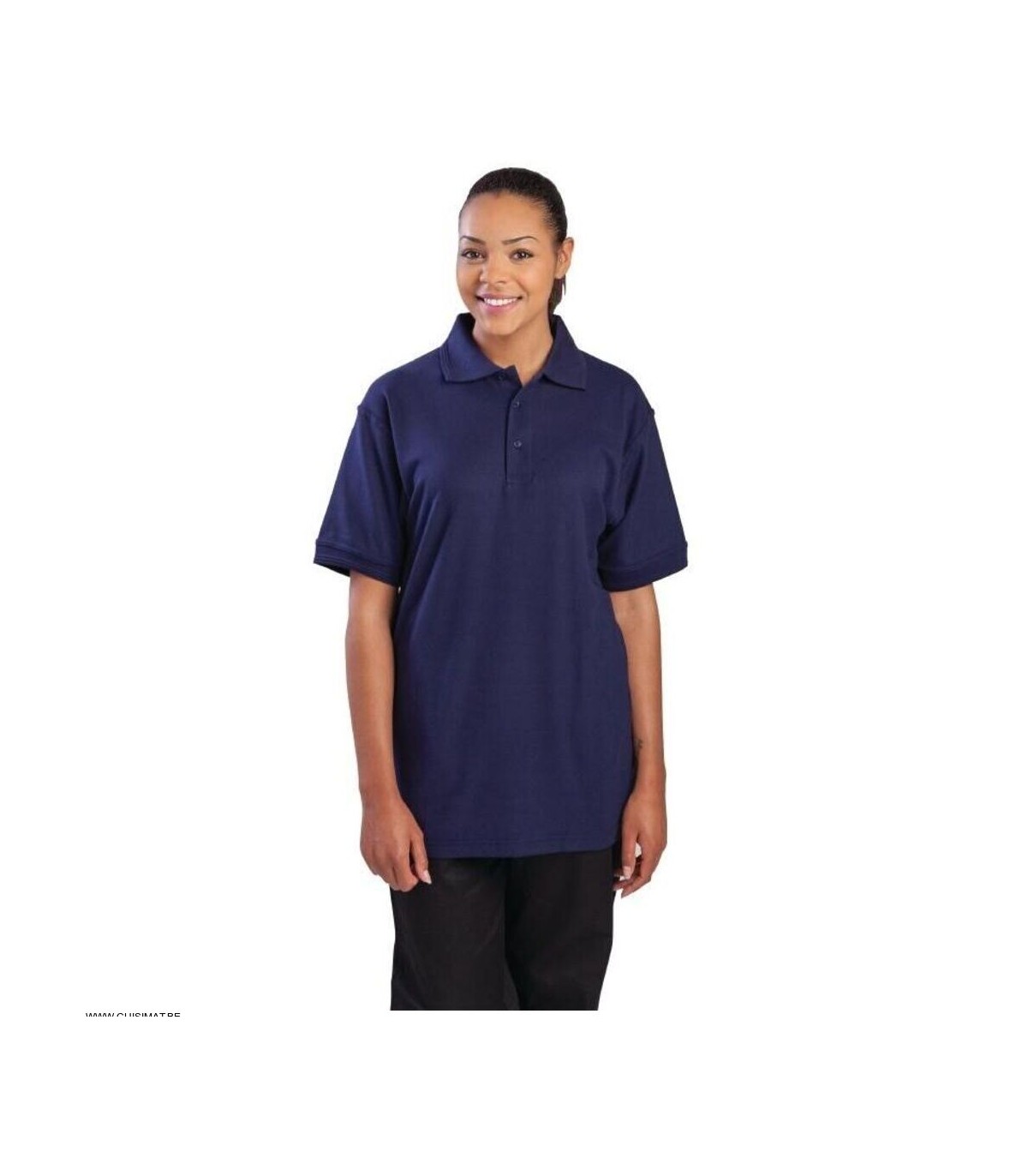 POLO BLEU FONCE TAILLE M  CHEFWORKS dans POLOS ET T-SHIRTS