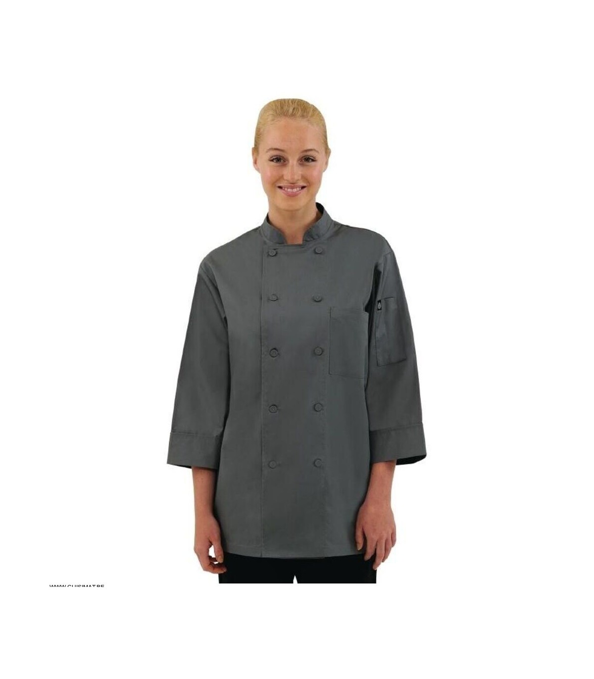 VESTE CHEF COLORS GRISE TAILLE S CHEFWORKS dans VESTE