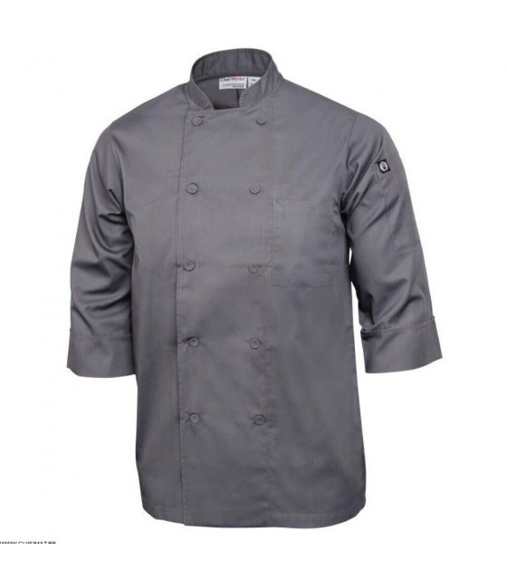 VESTE CHEF COLORS GRISE TAILLE S CHEFWORKS dans VESTE