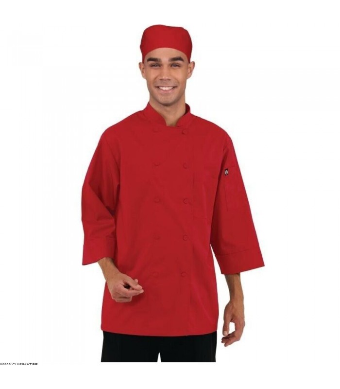 VESTE CHEF COLORS ROUGE TAILLE M CHEFWORKS dans VESTE