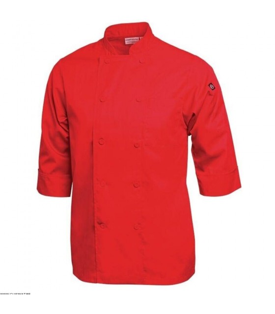 VESTE CHEF COLORS ROUGE TAILLE M CHEFWORKS dans VESTE