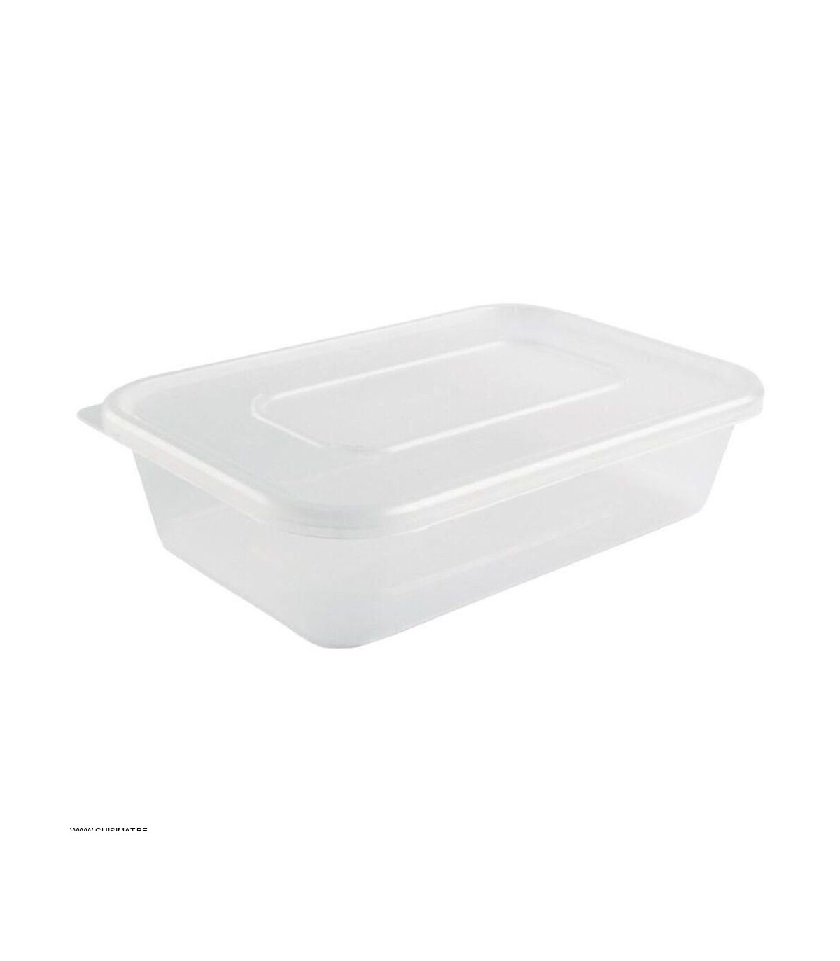 BAC PLASTIQUE + COUVERCLE POUR MICRO-ONDES 500ML PAR 250 PIECES CUISIMAT dans EMBALLAGE EN PLASTIQUE