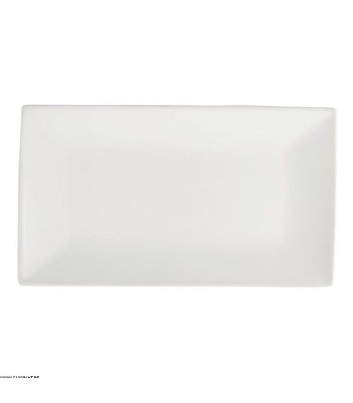 PLAT BLANC PLAT RECTANGULAIRE 38*20CM PAR 1 OLYMPIA PORCELAINE dans OLYMPIA