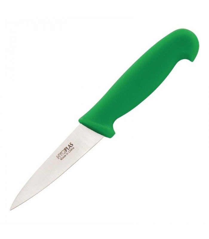 COUTEAU OFFICE 8 CM MANCHE VERT HYGIPLAS dans COUTELLERIE