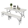 BANC BUFFET PLIABLE BLANC 183 CM dans TABLE PLIANTE