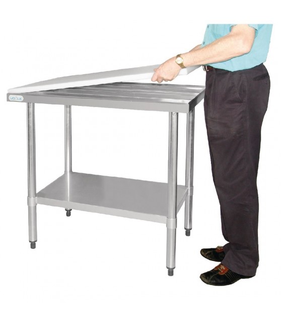 TABLE AVEC PLATEAU EN HDPE 60*90CM dans TABLES INOX