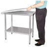 TABLE AVEC PLATEAU EN HDPE 60*90CM dans TABLES INOX