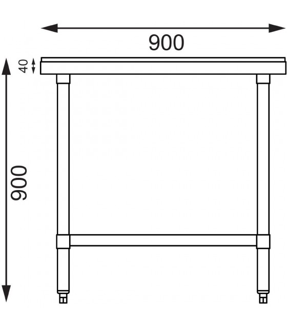 TABLE AVEC PLATEAU EN HDPE 60*90CM dans TABLES INOX