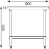 TABLE AVEC PLATEAU EN HDPE 60*90CM dans TABLES INOX