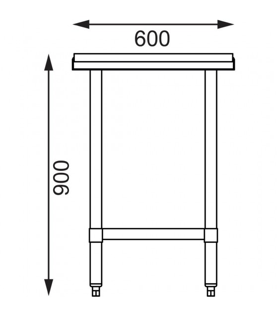 TABLE AVEC PLATEAU EN HDPE 60*90CM dans TABLES INOX