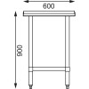 TABLE AVEC PLATEAU EN HDPE 60*90CM dans TABLES INOX