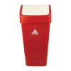 POUBELLE A COUVERCLE BATTANT ROUGE 50LT SYR dans POUBELLES