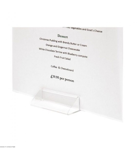 PIED EN PLEXI - PORTE CARTE dans SUPPORTS DE PRESENTATION