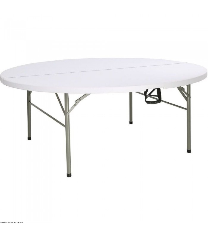 TABLE RONDE PLIANTE PAR LE CENTRE Ø1.8M dans TABLE PLIANTE