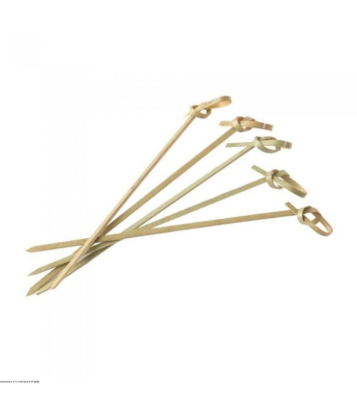 PIQUES BOUCLES BAMBOU 1200MM 100 PIECES dans EMBALLAGE EN BOIS