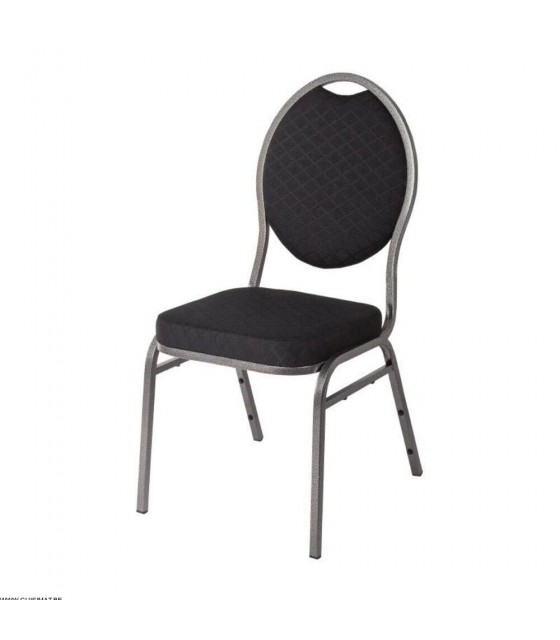 CHAISE BANQUET 4 PIECES NOIR ACIER dans CHAISES