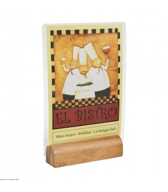 EOL  PORTE-MENU EN BOIS 13*3.5*H3.5CM CUISIMAT dans SUPPORTS DE PRESENTATION
