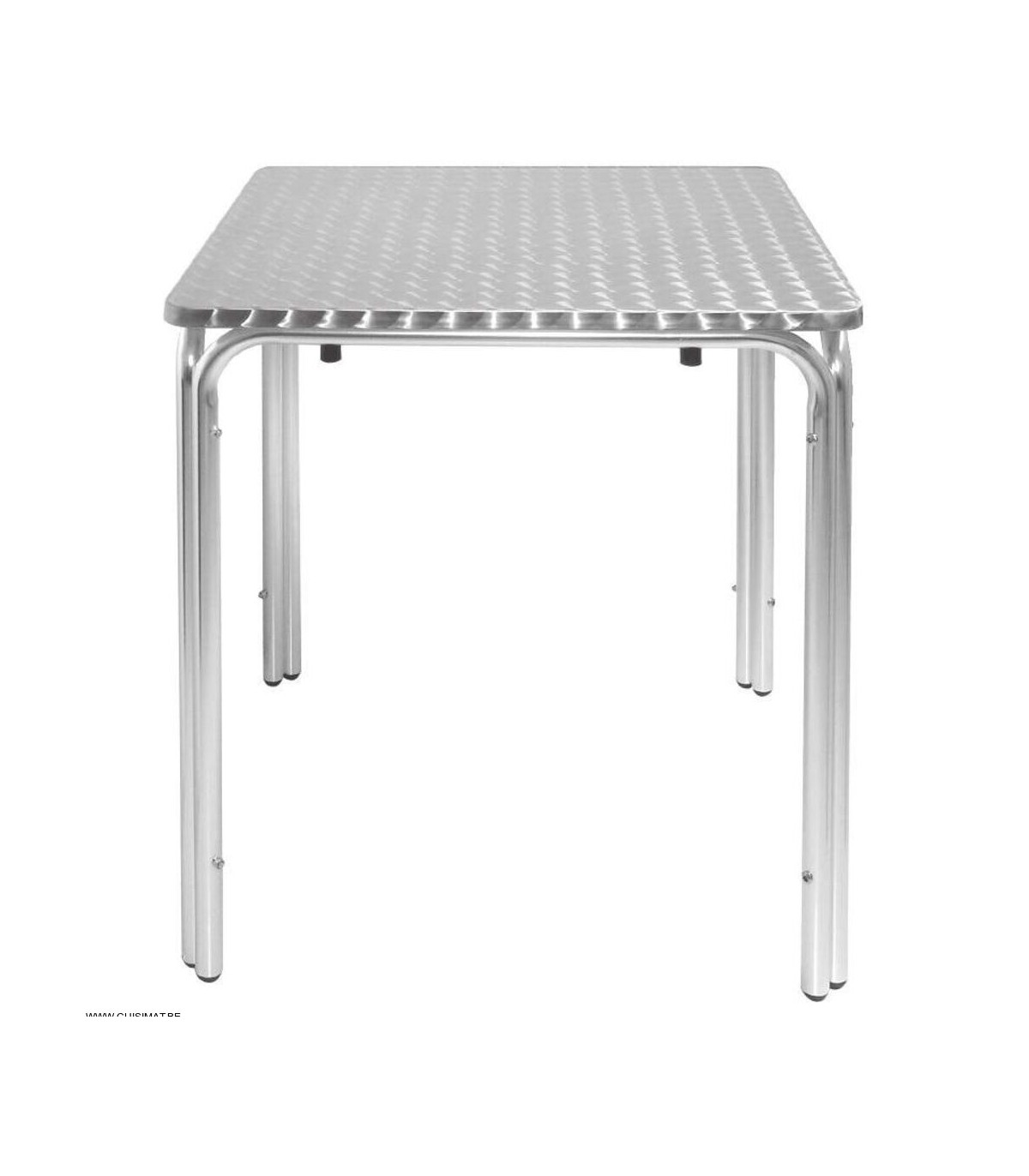 Plateau de table 'BARCA' carré 60x60 cm acier inoxidable 