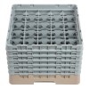 CASIER A VERRES 25 COMPARTIMENTS CAMRACK BEIGE HAUTEUR MAX 298MM CAMBRO dans PANIER DE LAVAGE