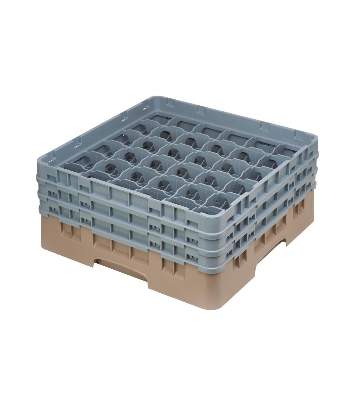 CASIER A VERRES 36 COMPARTIMENTS CAMRACK BEIGE HAUTEUR MAX 174MM CAMBRO dans PANIER DE LAVAGE