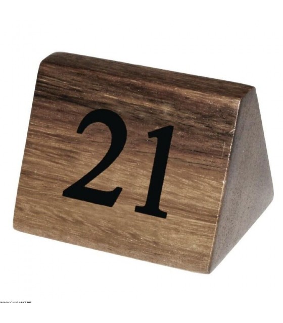 NUMEROS DE TABLE EN BOIS DE 21 A 30 dans SIGNALISATION