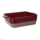 PLAT A ROTIR CARRE ROUGE ET TAUPE GN 1/2 4.2LT 1 PIECE