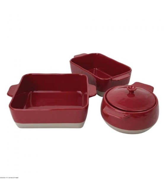 PLAT A ROTIR CARRE ROUGE ET TAUPE GN 1/2 4.2LT 1 PIECE dans OLYMPIA