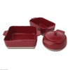 PLAT A ROTIR CARRE ROUGE ET TAUPE GN 1/2 4.2LT 1 PIECE dans OLYMPIA