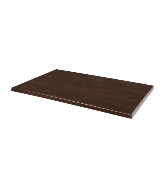 PLATEAU DE TABLE RECTANGULAIRE PRE PERCE COLORIS MARRON FONCE 120*80CM dans TABLE EN KIT