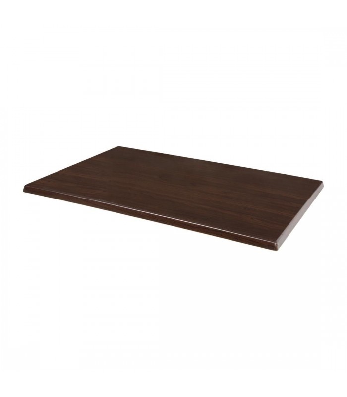 PLATEAU DE TABLE RECTANGULAIRE PRE PERCE COLORIS MARRON FONCE 120*80CM dans TABLE EN KIT