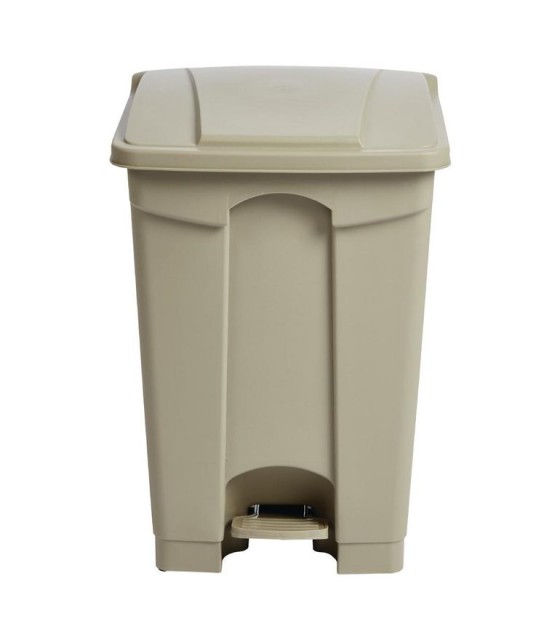 POUBELLE A PEDALE 45LT BEIGE JANTEX dans POUBELLES