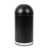 POUBELLE DOME OUVERTE EN ACIER NOIRE 40LT dans POUBELLES