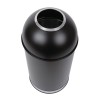 POUBELLE DOME OUVERTE EN ACIER NOIRE 40LT dans POUBELLES