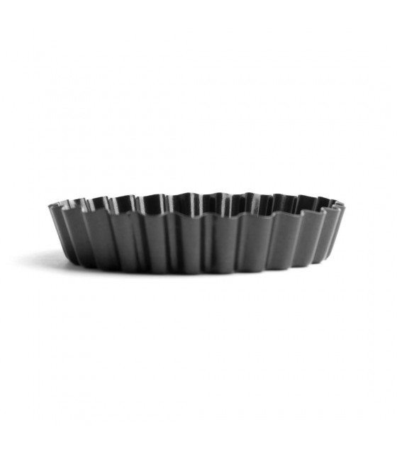 MOULE A TARTELETTE CANNELE ANTIADHESIF AVEC FOND AMOVIBLE Ø10CM 3 PIECES dans MOULES PATISSERIES