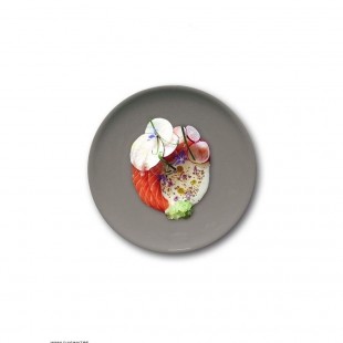 ASSIETTE CALOTTE Ø22CM SEVILLE GRISE - ASSIETTE CREUSE SATURNIA dans SATURNIA