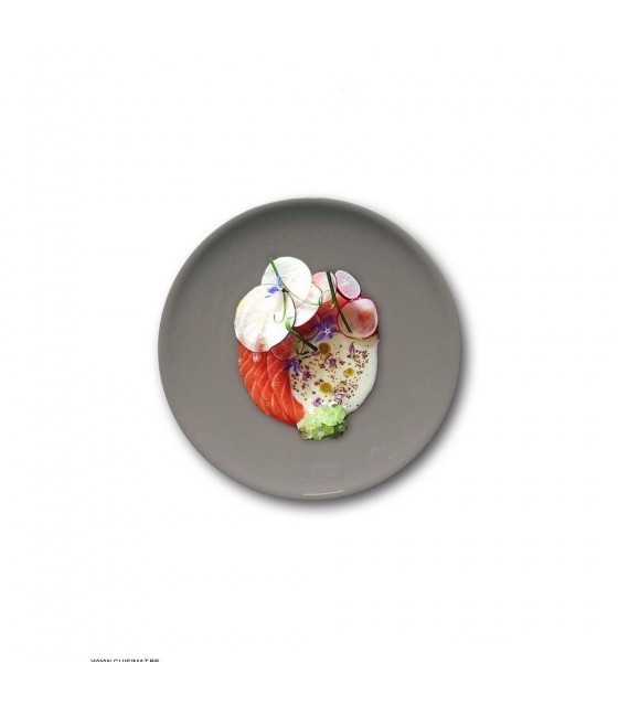 ASSIETTE PLATE SIVIGLIA GRISE Ø28CM SATURNIA dans SATURNIA