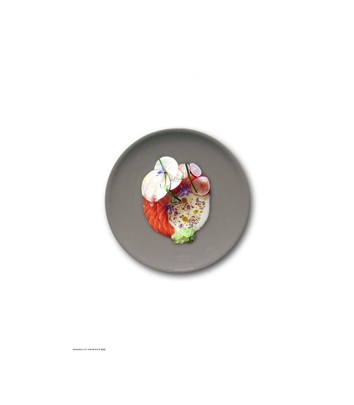 ASSIETTE PLATE SIVIGLIA GRISE Ø28CM SATURNIA dans SATURNIA