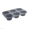 PLAQUE FLEXIBLE EN SILICONE 6 MUFFINS dans MOULES PATISSERIES