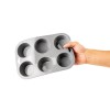 PLAQUE FLEXIBLE EN SILICONE 6 MUFFINS dans MOULES PATISSERIES